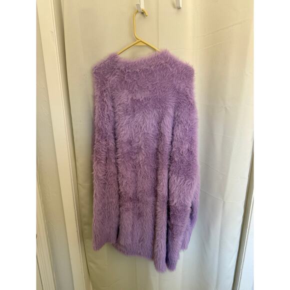 AKNVAS Manu Purple Fuzzy Sweater Dress — Size Large, New With Tags - Picture 3 of 5